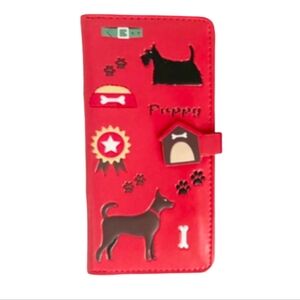 SHAGWEAR Wallet Vegan Leather Show Dog Breed Clutch Purse Light Red Dog